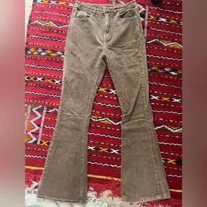 Brown Corduroy Flare Pants  fit sz 5 & 7 stretchy